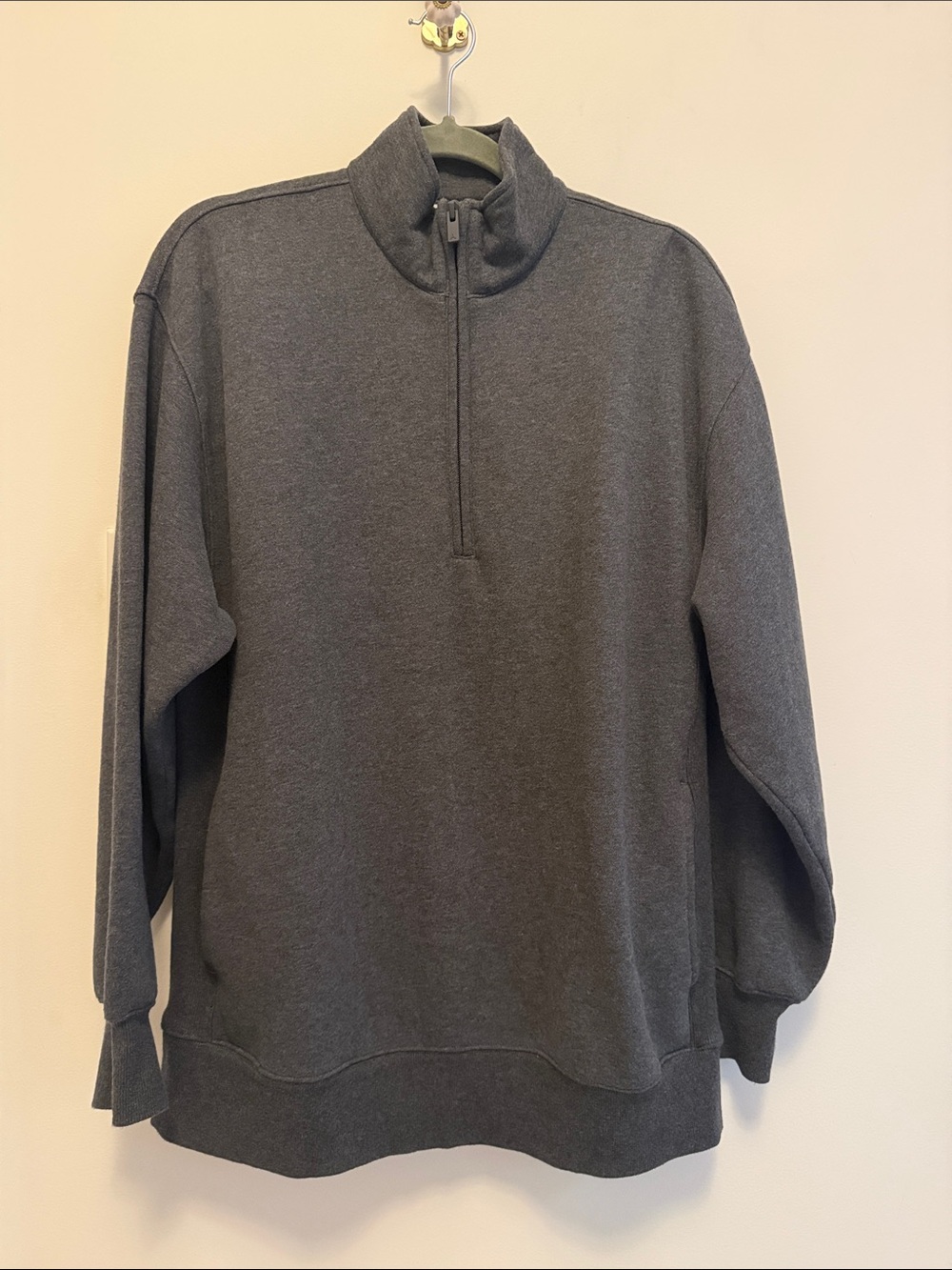 {Aritzia} Charcoal Half-Zip Sweater